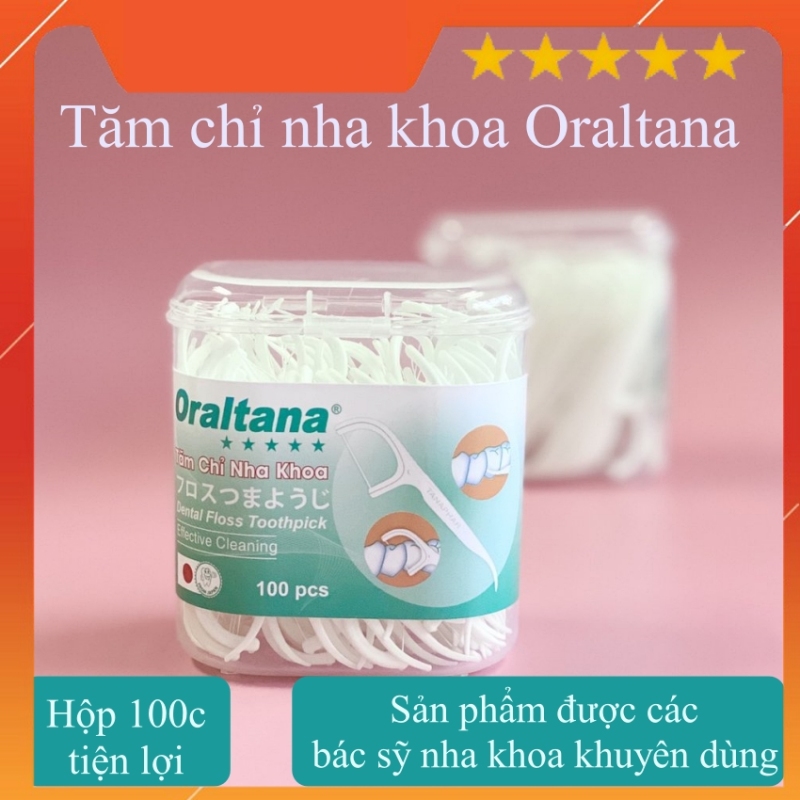 Tăm chỉ nha khoa Oraltana lọ 100 chiếc tiện lợi