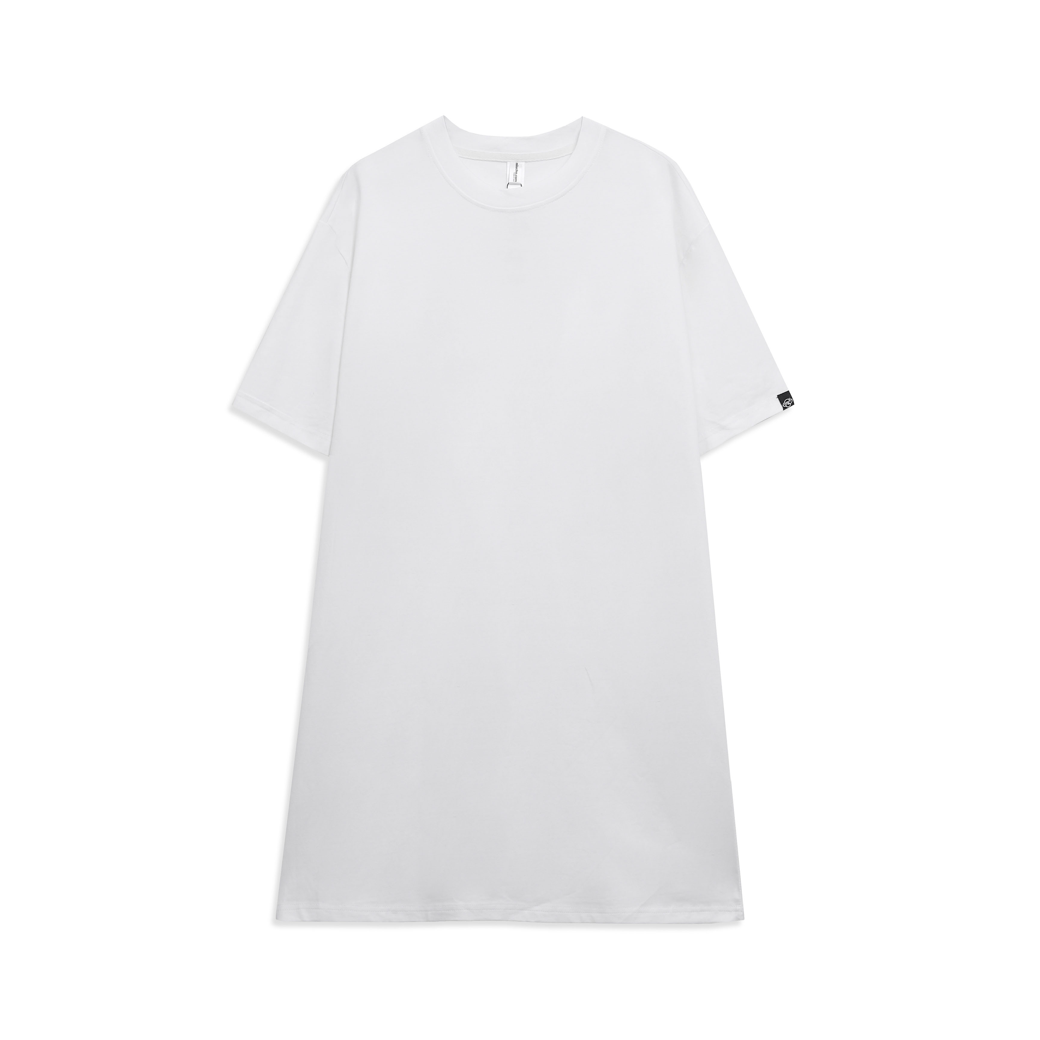 Đầm suông trơn dáng dài DTT01 Miucho vải cotton cổ tròn in basic