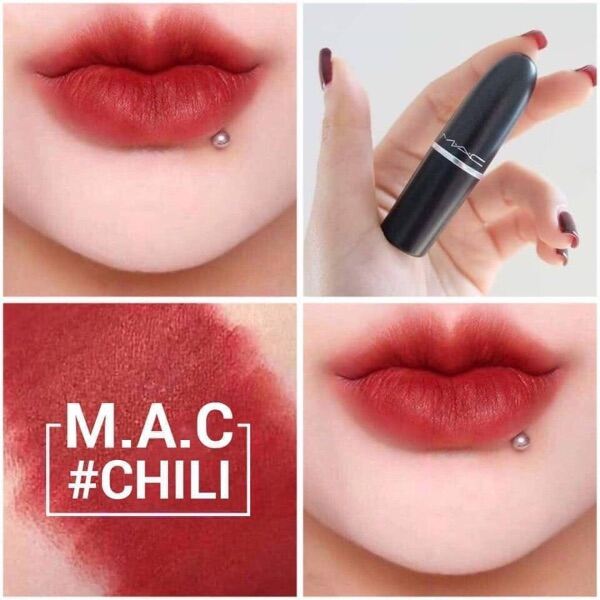 [FreeShip Max] - Son M*ac Matte màu Chili (Đỏ Chili) - Kiss cosmetics