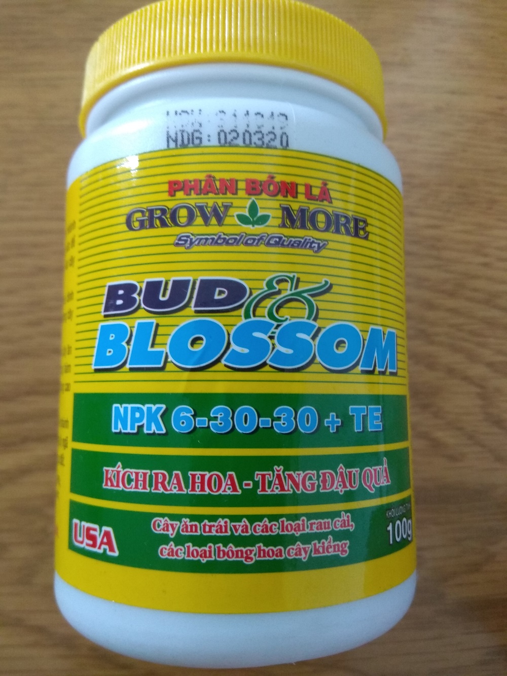 [HCM]Phân bón lá Grow more NPK 6-30-30 - chai 100 gram