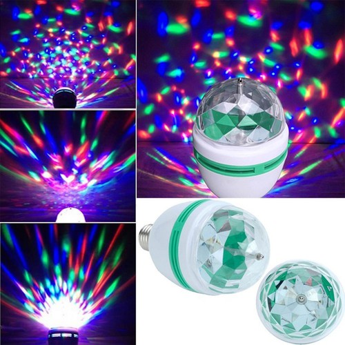 Đèn Led 7 Màu Xoay Lung Linh Chuôi E27
