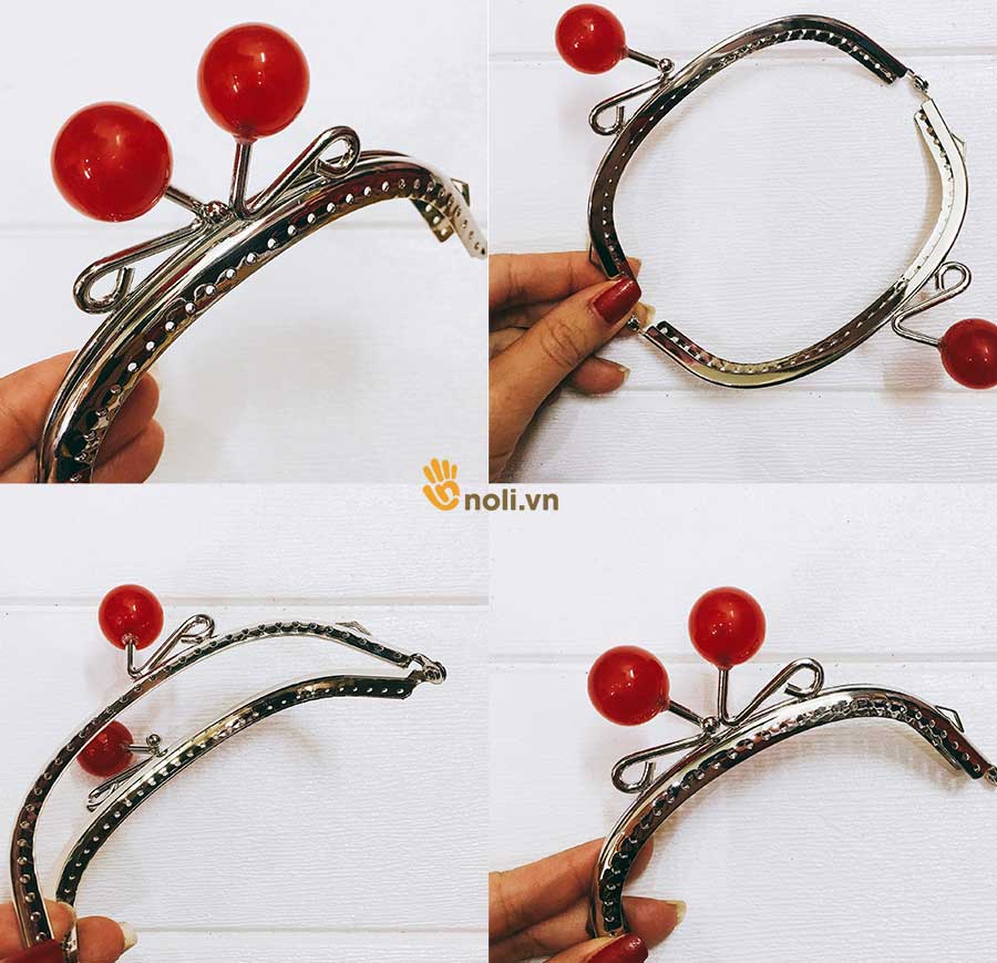 Pearl bag frame for handmade handbags
