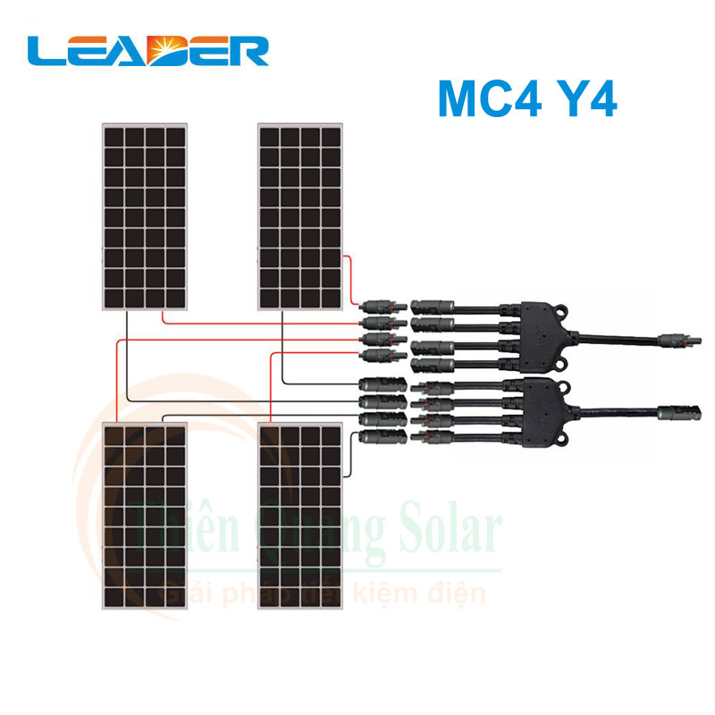 [HCM]Đầu nối MC4 Y4 ( vào 4 đầu ra 1 đầu)