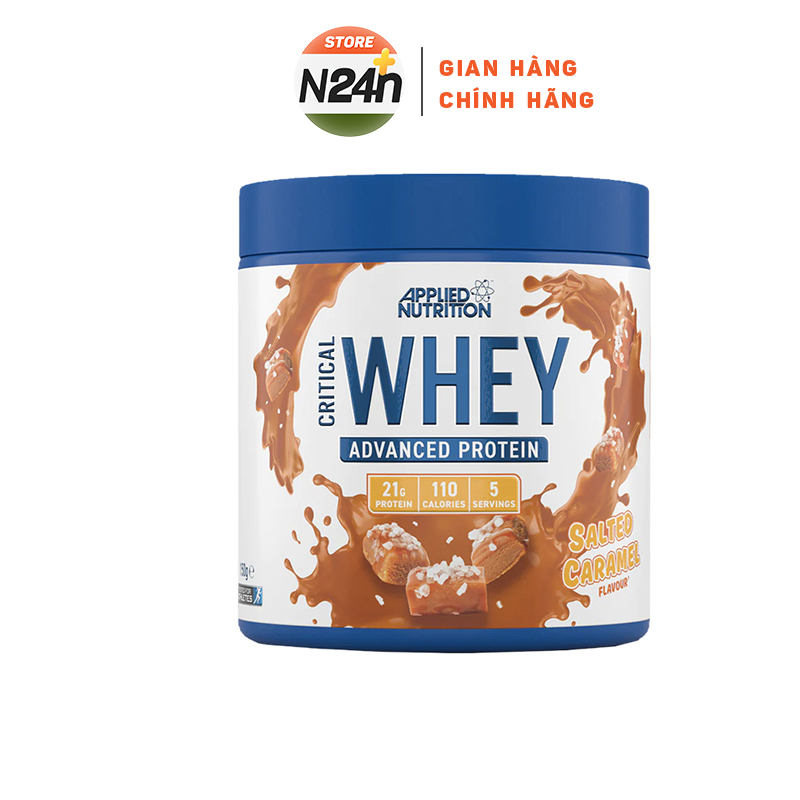 Sữa dinh dương tăng cơ nuôi cơ phục hồi cơ bắp applied nutrition critical whey 150g 5 lần dùng từ anh