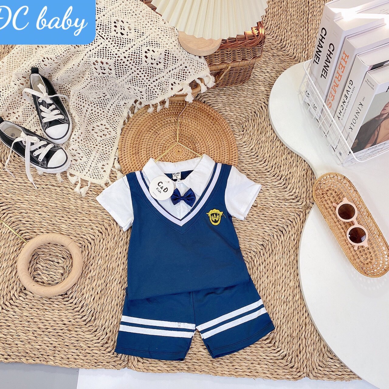 Sét công tử bé trai/Bộ cotton bé trai/Bộ phong cách cho bé