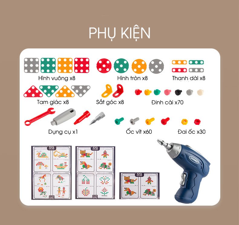 BỘ KÍT KỸ SƯ BEAR - BỘ ĐỒ CHƠI GHÉP HÌNH