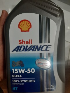 Shell Advance 4T Ultra 15W-50  1 LITER- Nhập khẩu từ Đức thumbnail