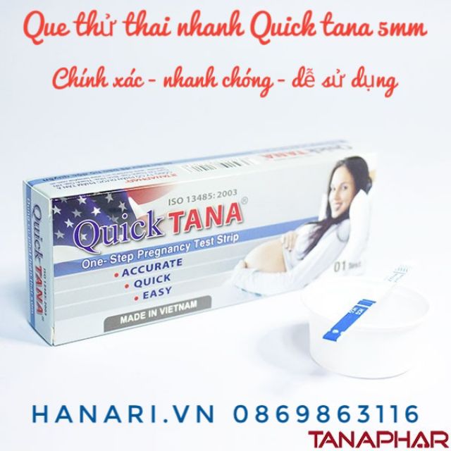 [ Che tên sản phẩm] Que thử thai nhanh Quick tana 5mm