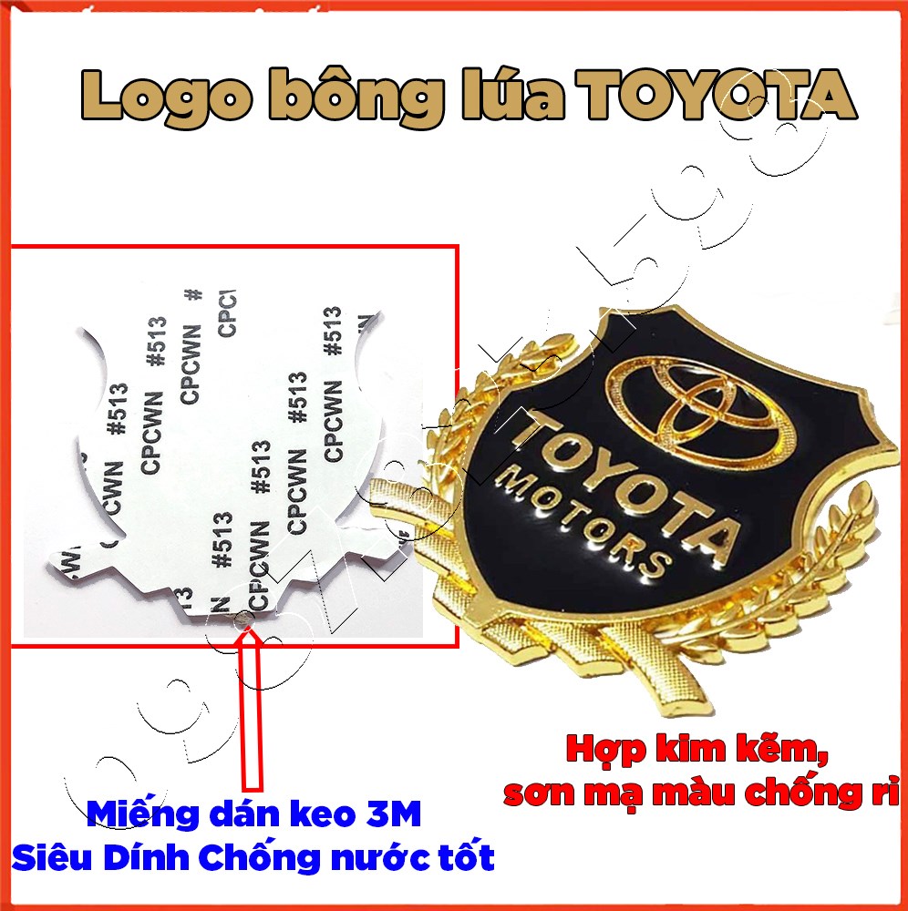 Logo Bông Lúa TOYOTA Dán Xe Ô tô Toyota