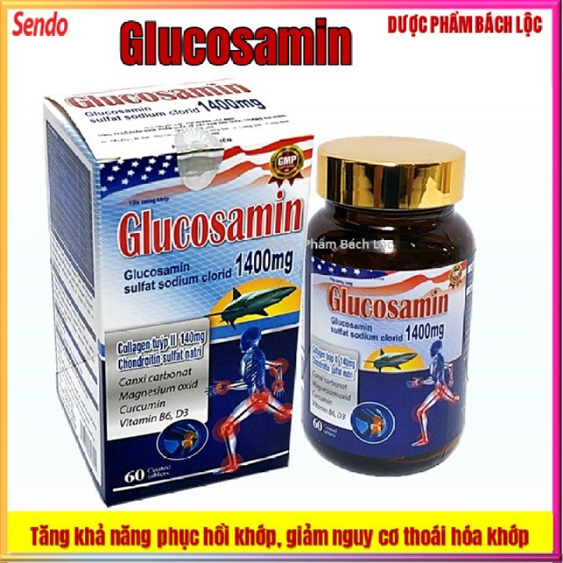 Viên Uống Bổ Xương Khớp Glucosamin 1400mg- Giúp Giảm Đau Xương Khớp, Giảm Thoái Hóa Khớp- 60 viên