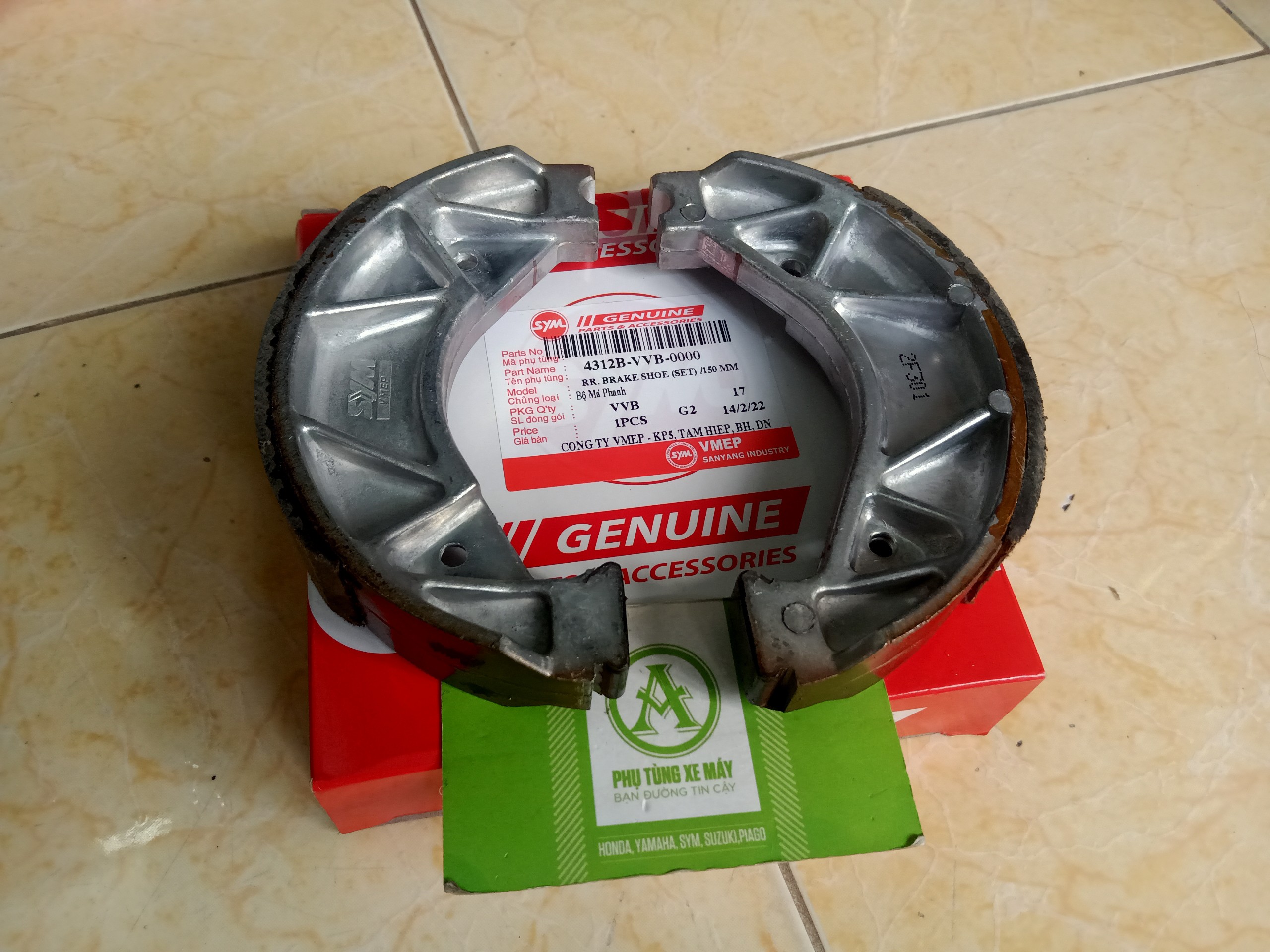 Bố thắng sau cho xe SYM Shark 125
