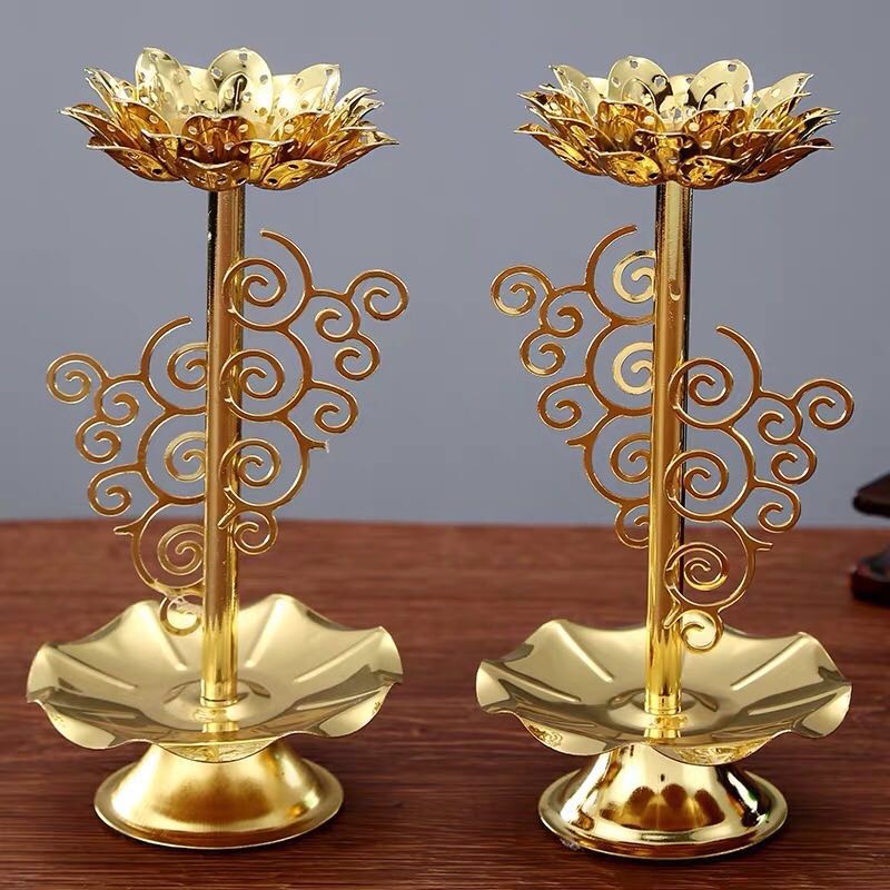 Đế nến hoa sen 1 ngọn Hợp kim