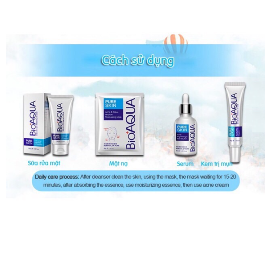 4-Piece Combo for Acne Skin Bioaqua
