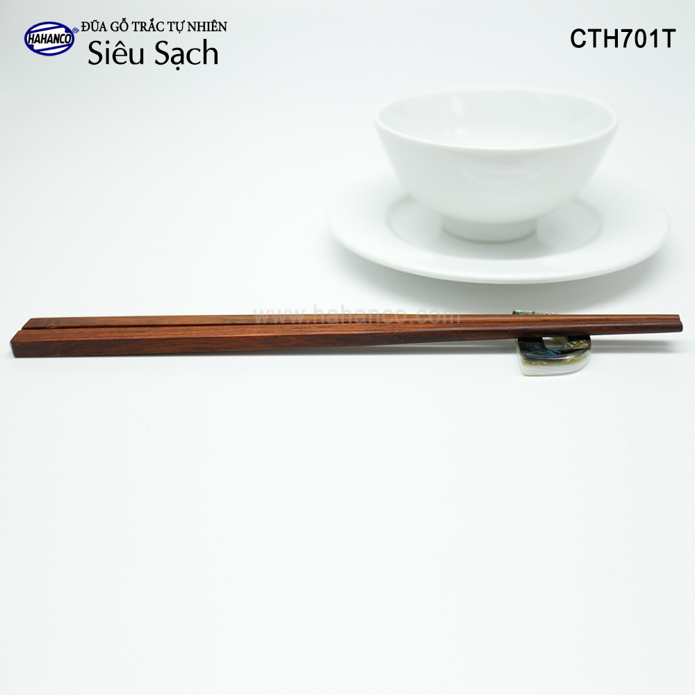 Đũa gỗ Trắc trơn Siêu Sạch vân cực đẹp (10 đôi đũa vuông) gỗ Trắc tự nhiên (CTH701TV) Chopstick of HAHANCO