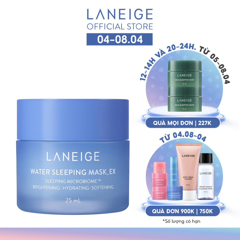 Mặt nạ ngủ dưỡng ẩm và tăng khả năng tự-vệ của da phiên bản cải tiến LANEIGE Water Sleeping Mask 25ml giá rẻ