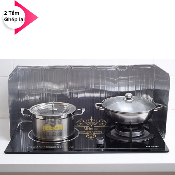Combo 2 Tấm Chắn Dầu Mỡ Tấm Ngăn Dầu Vách Mỡ