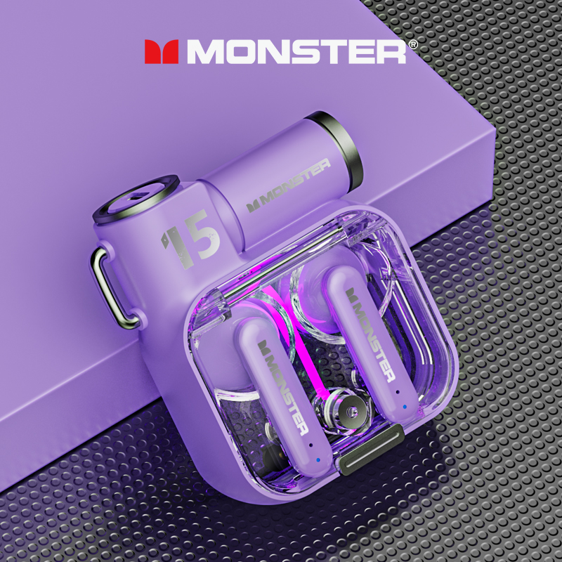 Tai nghe bluetooh MONSTER XKT15 by BONNE TECH, tai nghe không dây true wireless chính hãng, cảm ứng đa diểm, có mic đàm thoại , bảo hành 12 tháng ,Tai nghe gaming độ trễ thấp, Tai nghe bluetooth cho I.P, Andr.oid, ,...