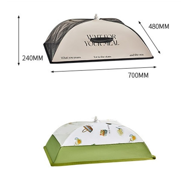Lồng bàn gấp gọn đậy thức ăn, che bụi, chống côn trùng, giữ nhiệt, chất liệu vải polyester bền chắc (Màu ngẫu nhiên) - Đậu Home