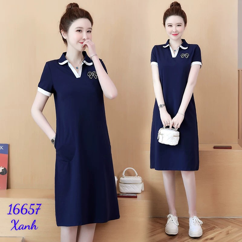 Đầm BIGSIZE Polo 1 Nơ 16657