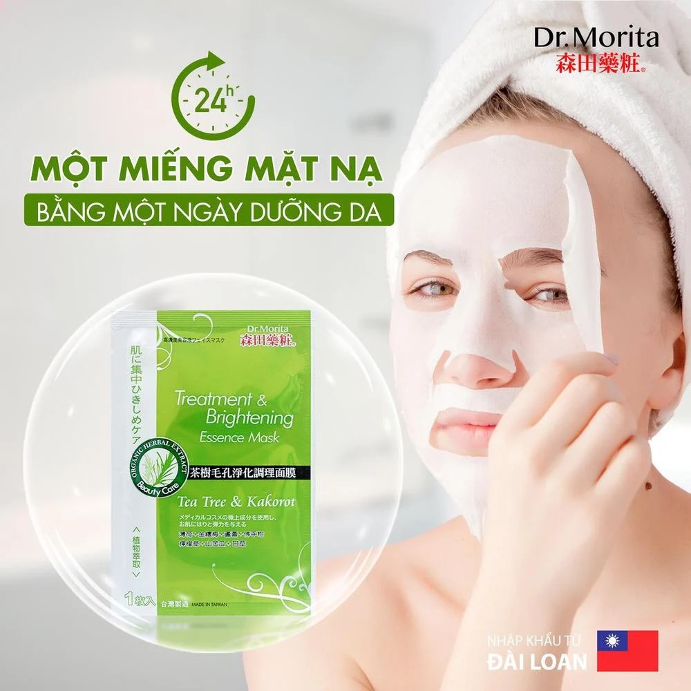 Mặt nạ Dr.Morita Tea Tree & Licorice (xanh lá) (Miếng)