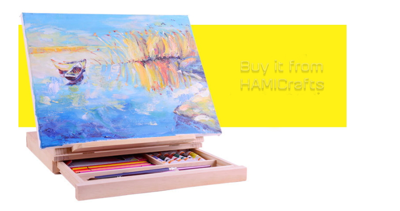 Hộp Giá Vẽ Gỗ Để Bàn Đa Năng (Tabletop Easel Box)