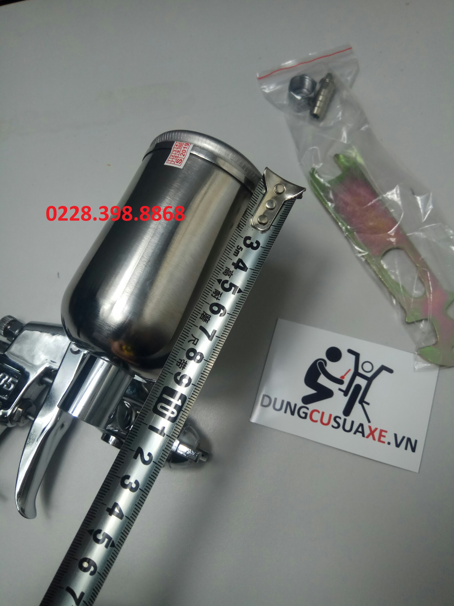 [HÀNG CHÍNH HÃNG] [ ẢNH THẬT] súng phun sơn H85 ca inox xịn [CHO KHÁCH XEM HÀNG]