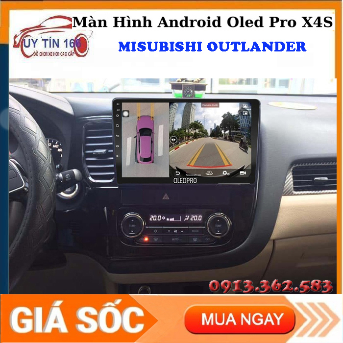 Bộ màn hình oledpro x4s liền camera 360 cho xe mitsubishi outlander - man hinh dvd xe hoi, camera 360 cho xe ô tô, phụ kiện ô tô cần thiết, camera lùi cho xe ô tô