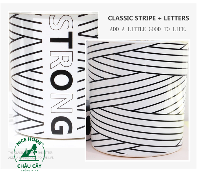 Chậu cây tự dưỡng thông minh- TA05 Stripe