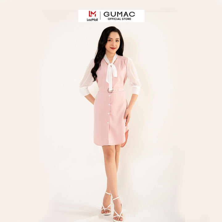 Váy đầm nữ đẹp dáng suông dây đai thời trang GUMAC mẫu mới DB3213 – Gumac >>> top1shop >>> lazada.vn