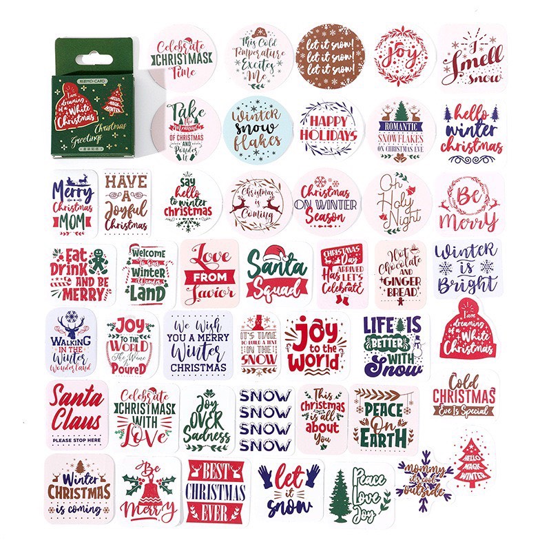 Bộ Sticker / Hình dán Kiểu Dáng Giáng Sinh - Sticker Noel