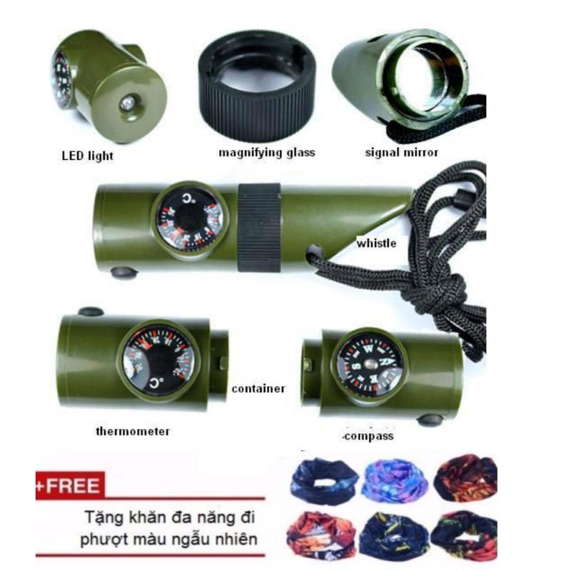 Móc khóa,móc khóa la bàn,móc khóa la bàn nhiệt kế còi thổi 6 chức năng dành cho phượt t627i tặng khăn đa năng đi phượt 206627206311 n -victoria