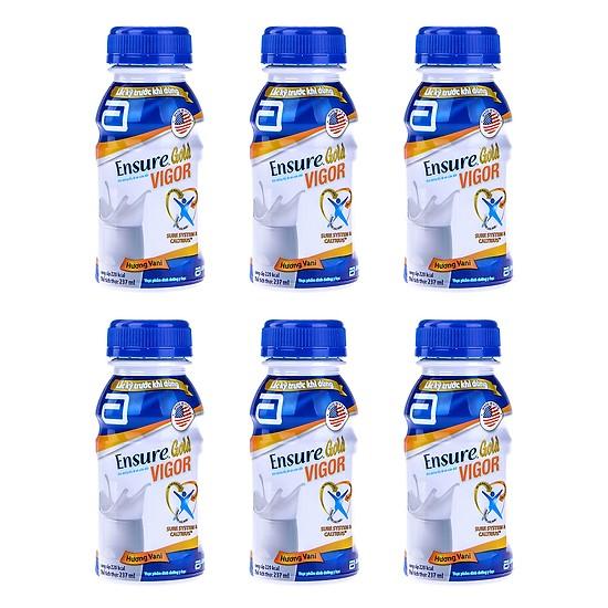 [Mẫu mới 2020]Bộ 6 Chai Sữa Nước Ensure Gold Vigor 237ml