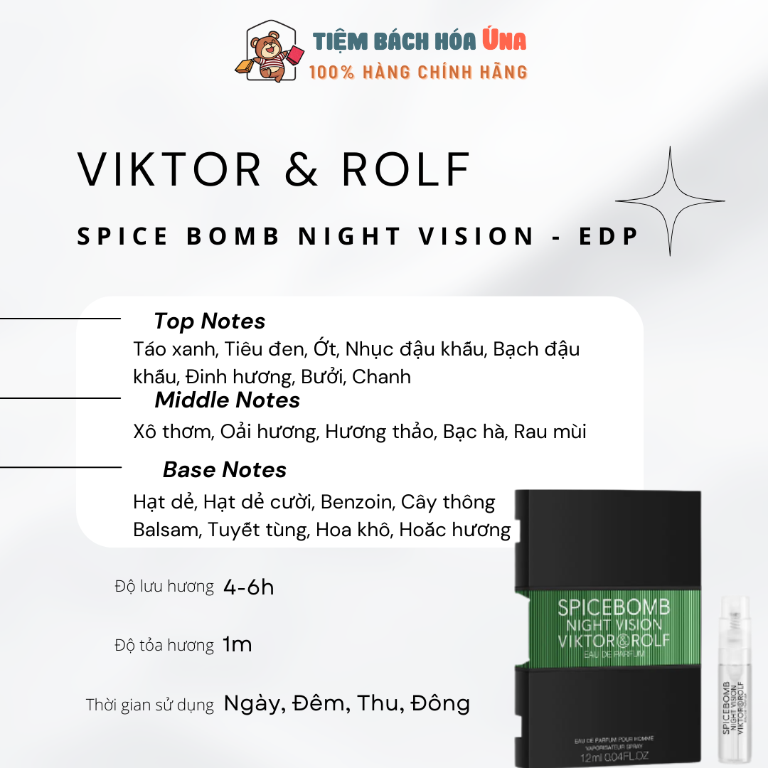 Vial, mẫu thử nước hoa nam Viktor & Rolf