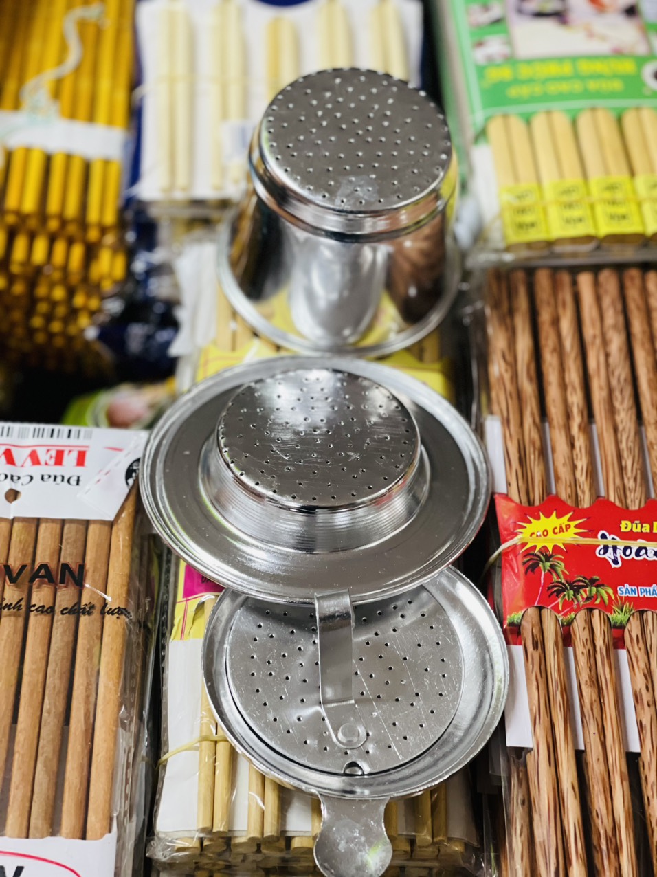 Phin cà phê NHÔM 04 size (chung, lớn, đại và cồ)