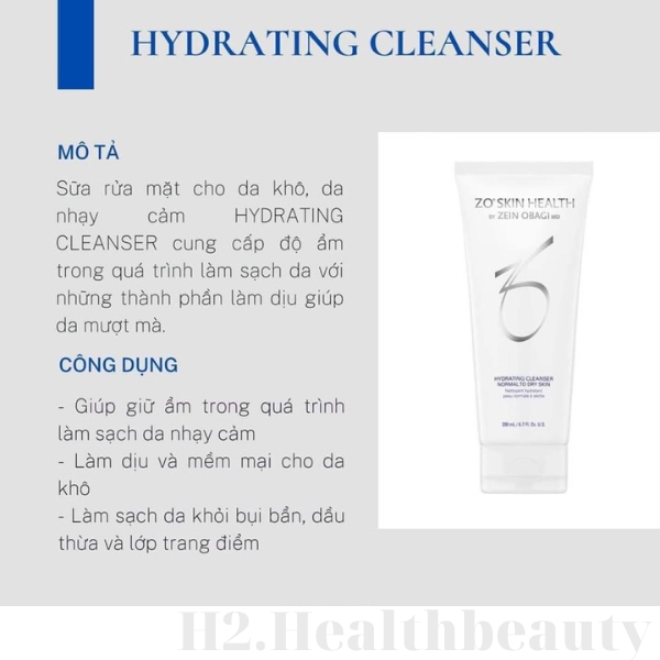 Sữa rửa mặt cho da khô, da nhạy cảm HYDRATING CLEANSER
