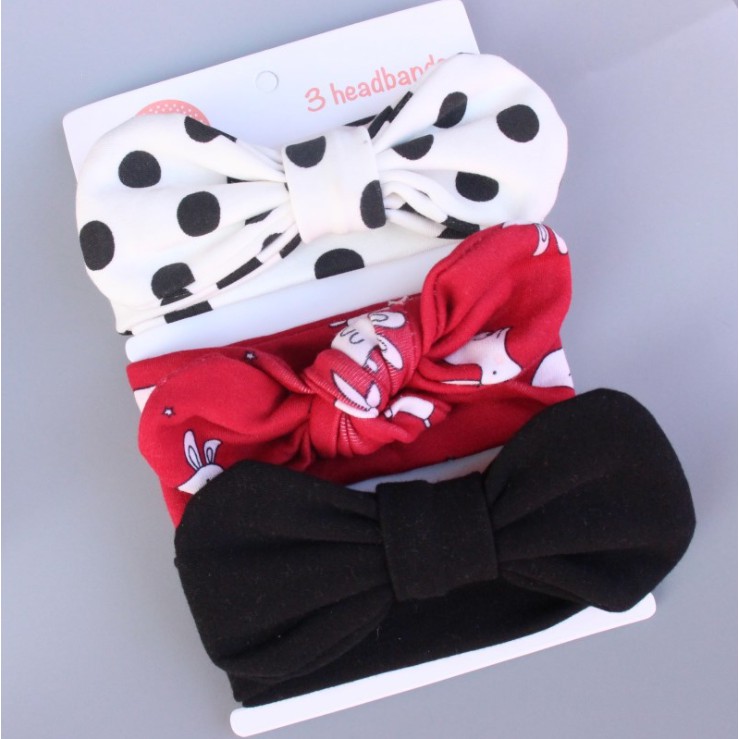 Set 3 băng đô Chicbaby bộ sưu tập màu mới Mimo Baby