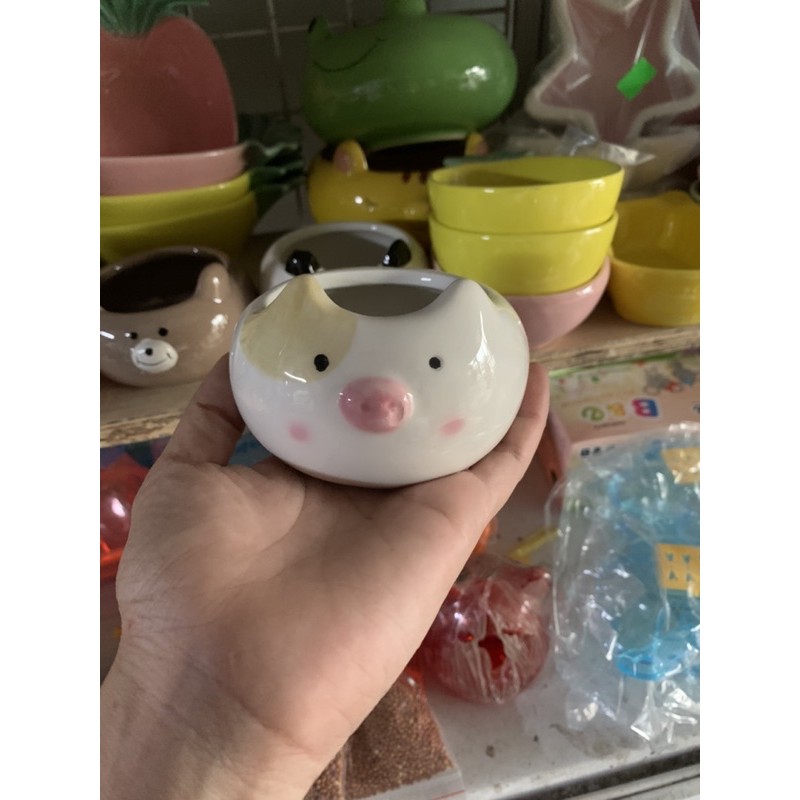 chén sứ hình thú nhỏ - Gấu trúc