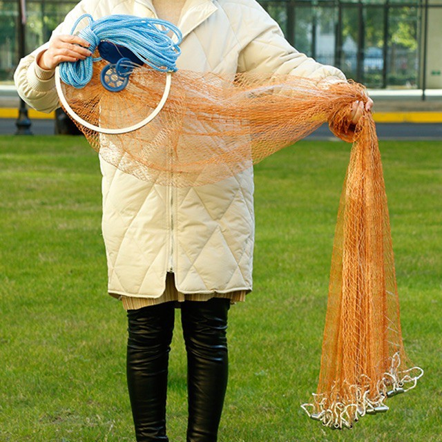 Chài Bắt Cá Dù Đĩa Bay Nhỏ, chài dù cao cap chân chì, chài dù độ bền cao, chất lượng tốt Đủ size  ( Đồ Câu Biển Xanh )