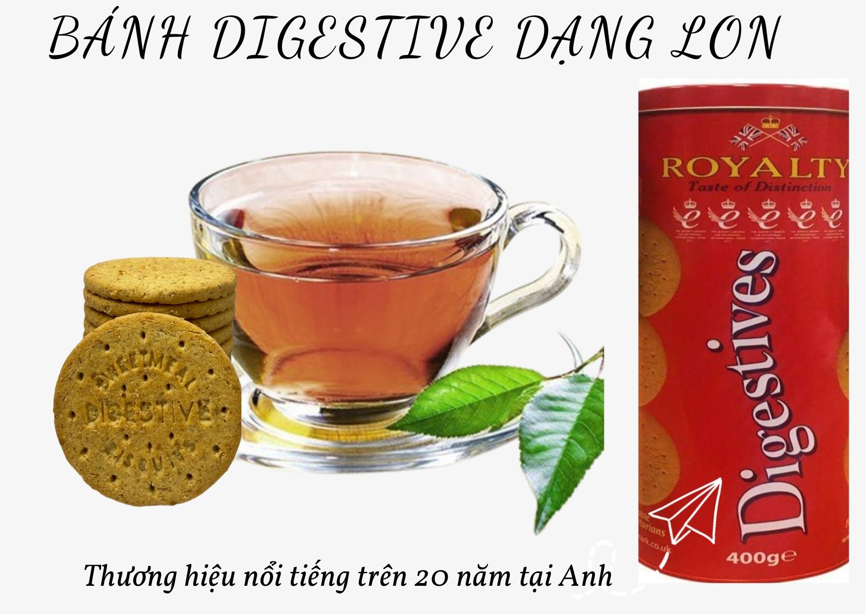 Bánh quy ăn kiêng Digestive Royalty 400g