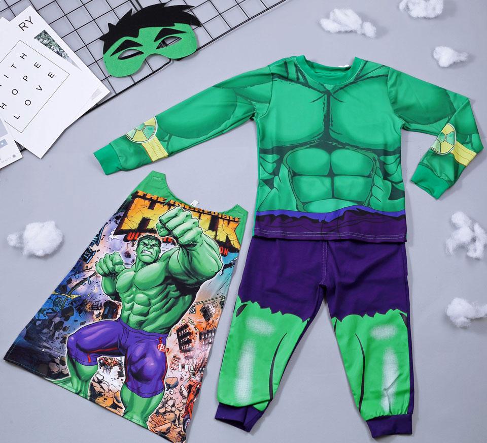Bộ quần áo siêu nhân người khổng lồ LV3 tay dài choàng 3D cho bé