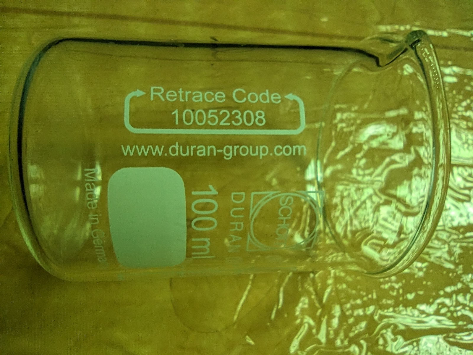 Cốc thuỷ tinh chịu nhiệt Duran 100mL