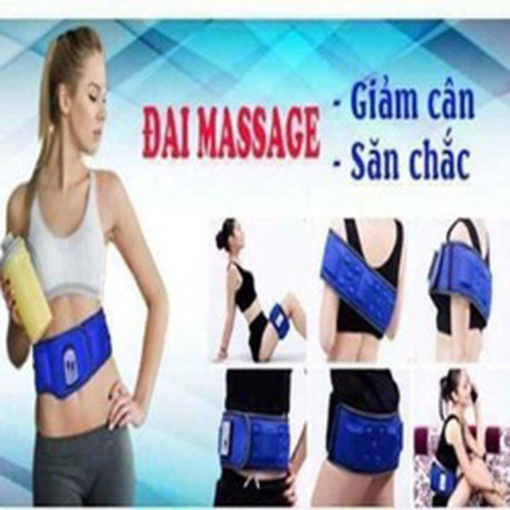 (TẶNG QUE CHỌC SIM )Đai Massage Bung , Đai Nịt Bụng Bằng Điện áng Dẹp - Eo Thon