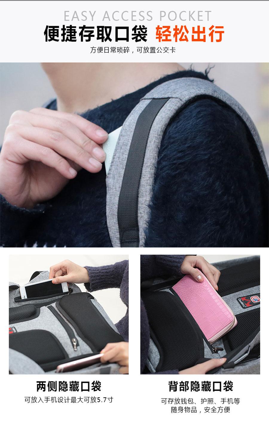 Balo laptop thời trang coolbell 8001 15.6'' (màu đen)