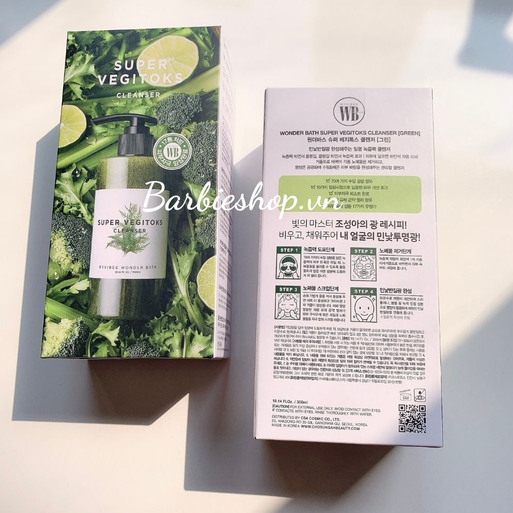 Sữa Rửa Mặt Rau Củ WB Super Vegitoks Cleanser 30ml-300ml