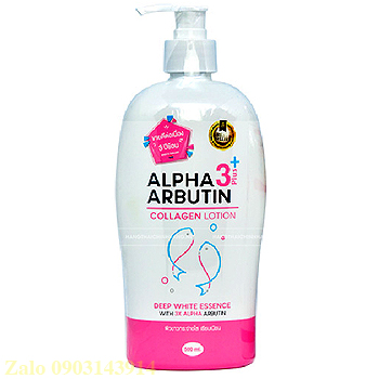 Sữa Dưỡng Thể Trắng Da Alpha Arbutin Collagen Lotion 3 Plus Thái Lan 500ml