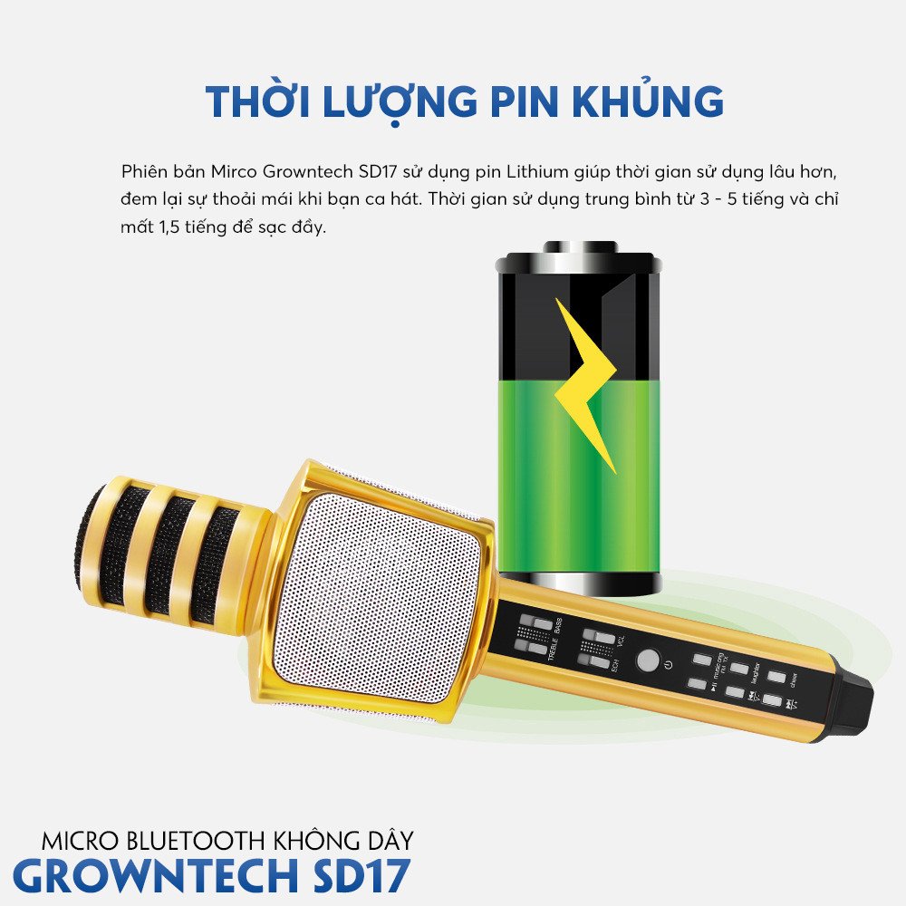 Micro karaoke, micro không dây, micro karaoke bluetooth, micro bluetooth 3 in 1 SD16 phiên bản nâng cấp