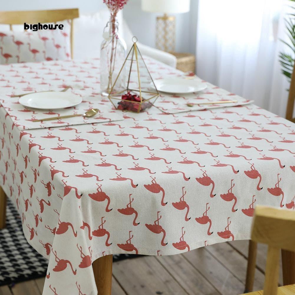 [HCM]Khăn trải bàn canvas hồng hạc