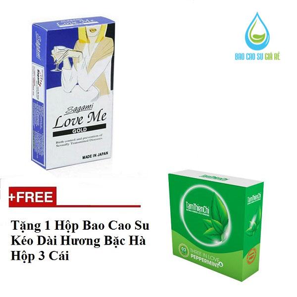 Bao cao su Sagami Love Me Gold (Hộp 10 chiếc)