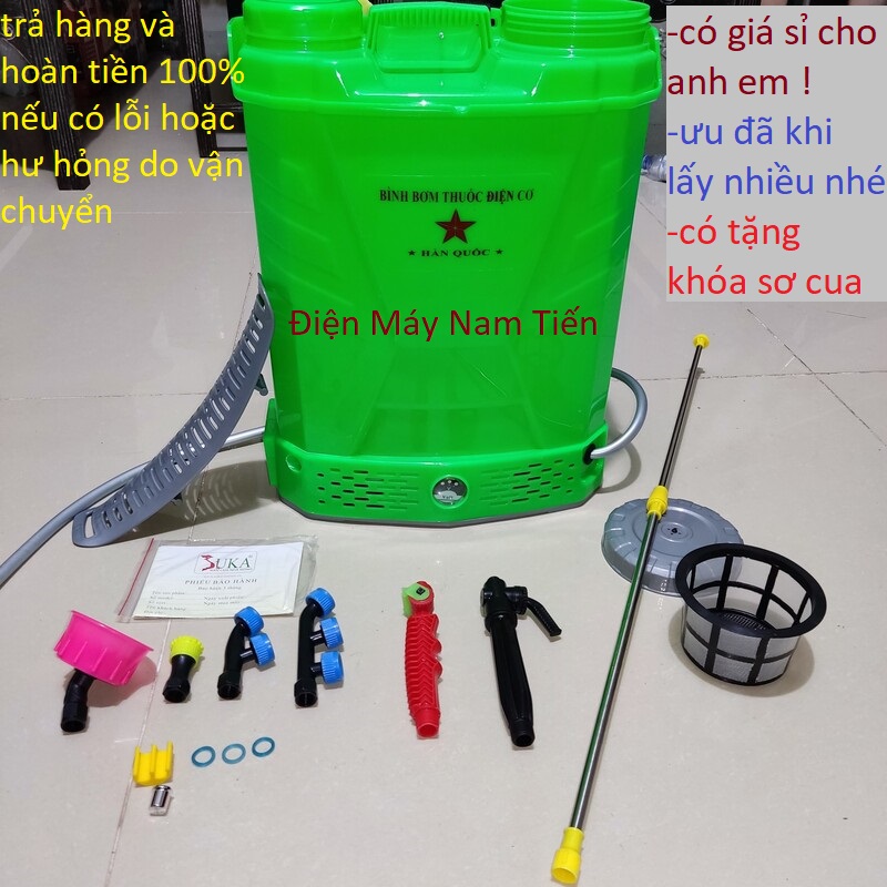Bình phun thuốc trừ sâu HÀN QUỐC- Bình bơm - Máy bơm mini 12v