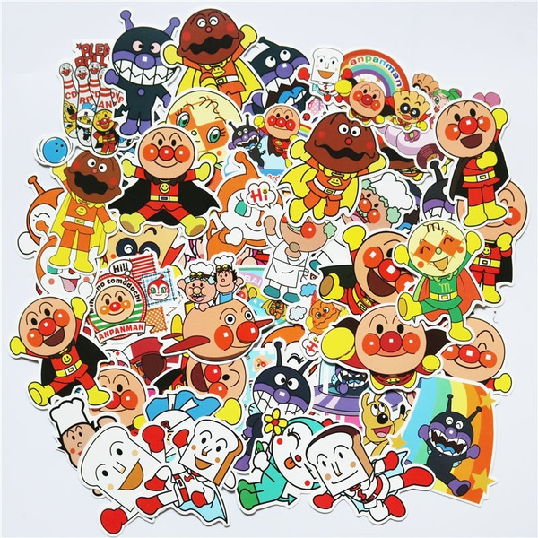Set 30-80 Sticker Anpanman ảnh decal hình dán ép lụa